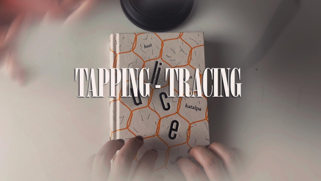 ASMR tracing and tapping on books