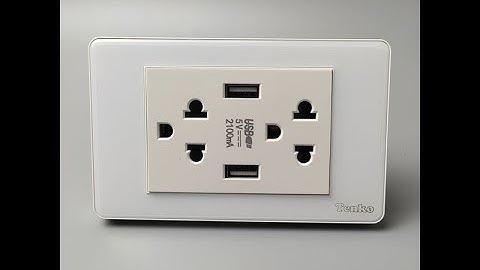 Ổ Điện Tích Hợp 2 USB Sạc 5V – 2100mAh Âm Tường Thương Hiệu Nhật TENKO I Tenko.com.vn