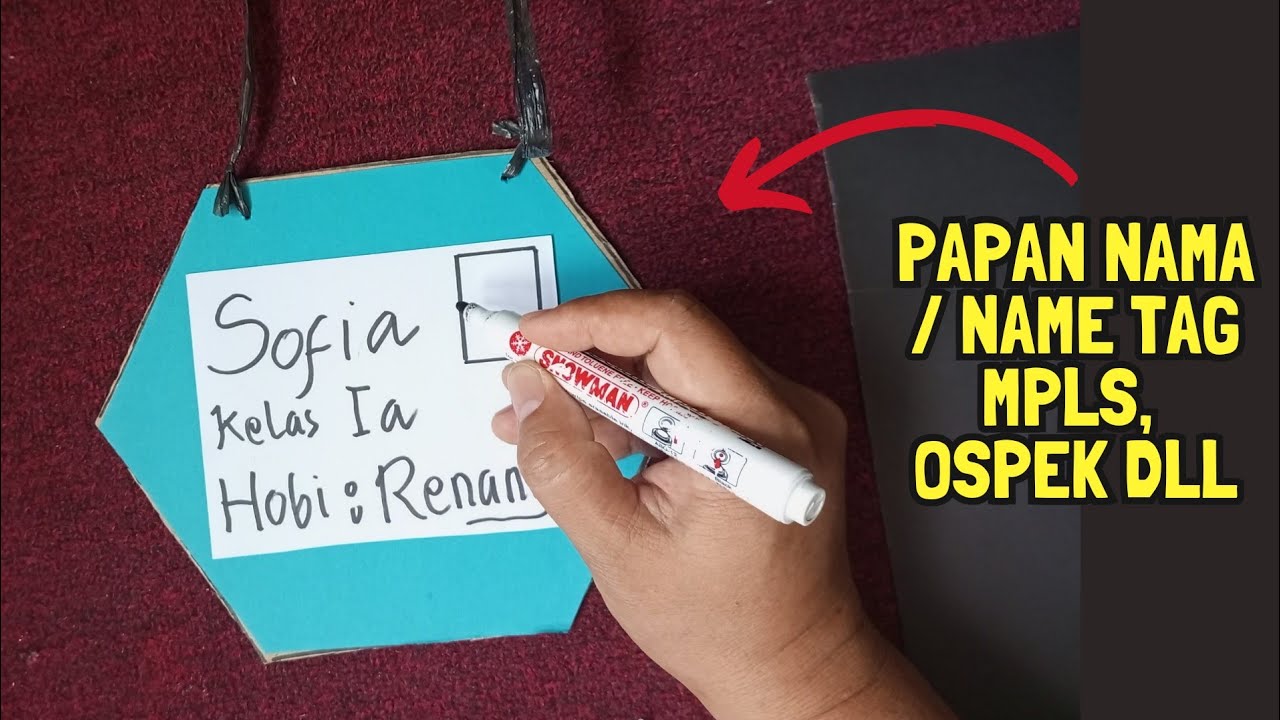 Cara Membuat Nama Tag / Papan Nama MPLS dari Kertas Karton YouTube