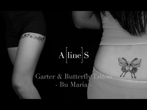 Garter & Butterfly For Bu Maria Vania as Her Very First Tattoo by AlineS at SimonFStudio