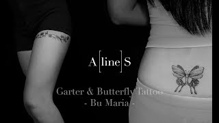 Garter & Butterfly For Bu Maria Vania as Her Very First Tattoo by AlineS at SimonFStudio