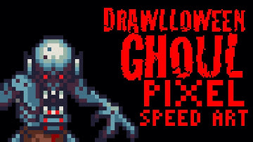 Drawlloween Ghoul Pixel Speed Art and Animation by PXLFLX