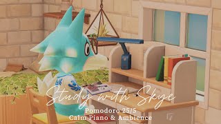 Pomodoro 25/5 - 2-HOUR STUDY WITH SKYE / calm piano music & Ambience / Page turning & Fan Ambience📖 by あのね - cozy crossing 9,674 views 2 months ago 1 hour, 55 minutes