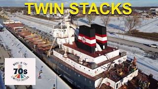 GREAT LAKES GOLD / TWIN STACKS OF ALGOMA COMPASS