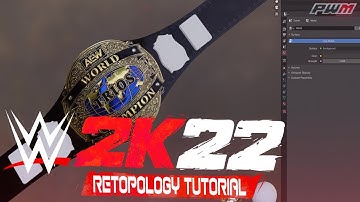WWE 2K - Belt Modding & Retopology Tutorial