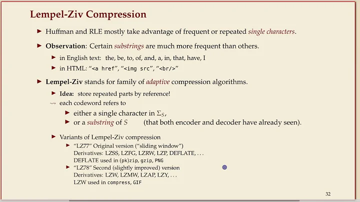 COMP526 (Spring 2022) 7-6 §7.6 Lempel-Ziv-Welch - encoding