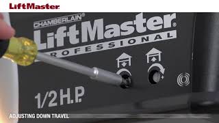 How to Adjust Travel Limits on a LiftMaster Garage Door Opener with Manual Adjustment Controls