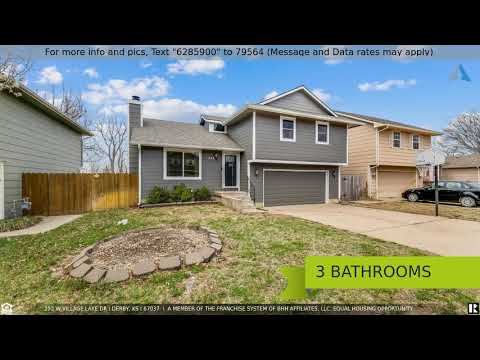 252 W Village Lake Dr, Derby, KS home video tour