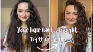 Your Hair Isn’t Straight, Try THIS Wavy Hair Routine *affordable* long lasting results screenshot 1