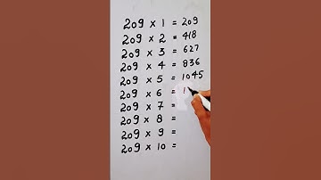 write the Table of 209 in 21 second only..#maths #maths #mathshack ‎@study_care0 