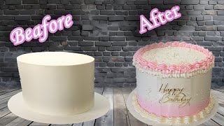 How to make Cake Lambeth/Lambeth Over piping tutorial/Easy cake decoration /easy cake piping