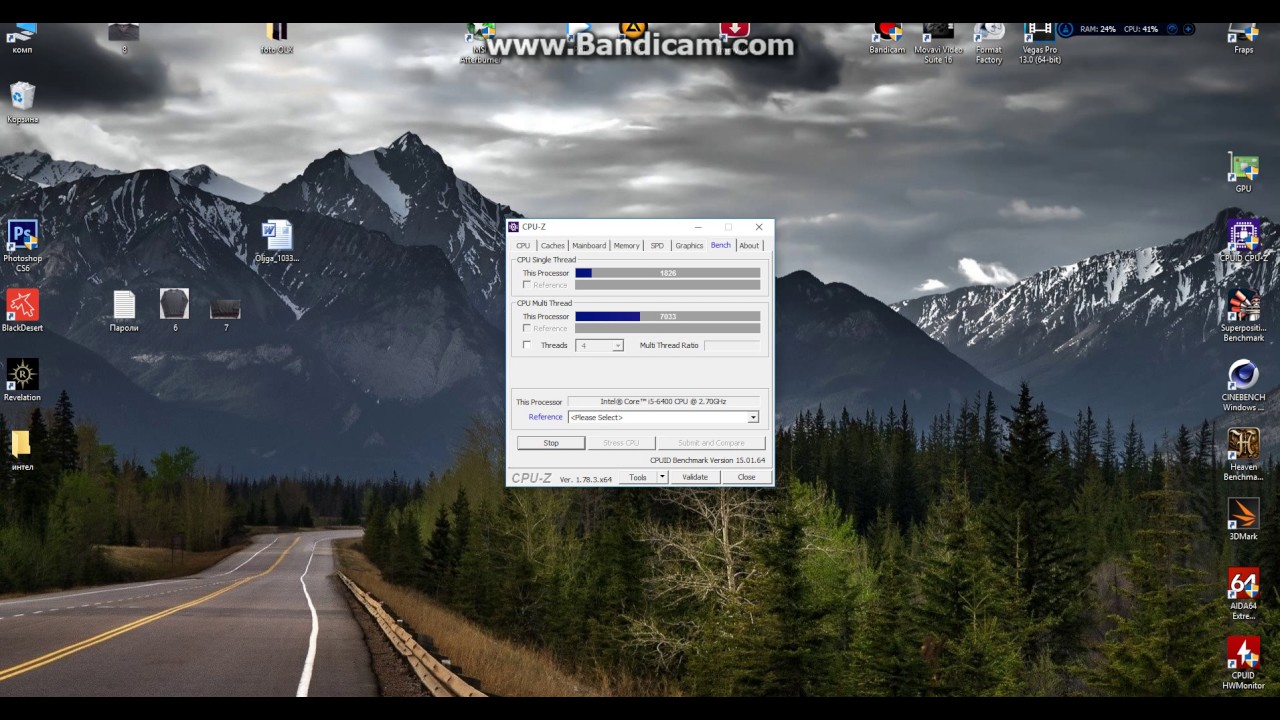 Intel i5 6400 CPUID CPU-Z