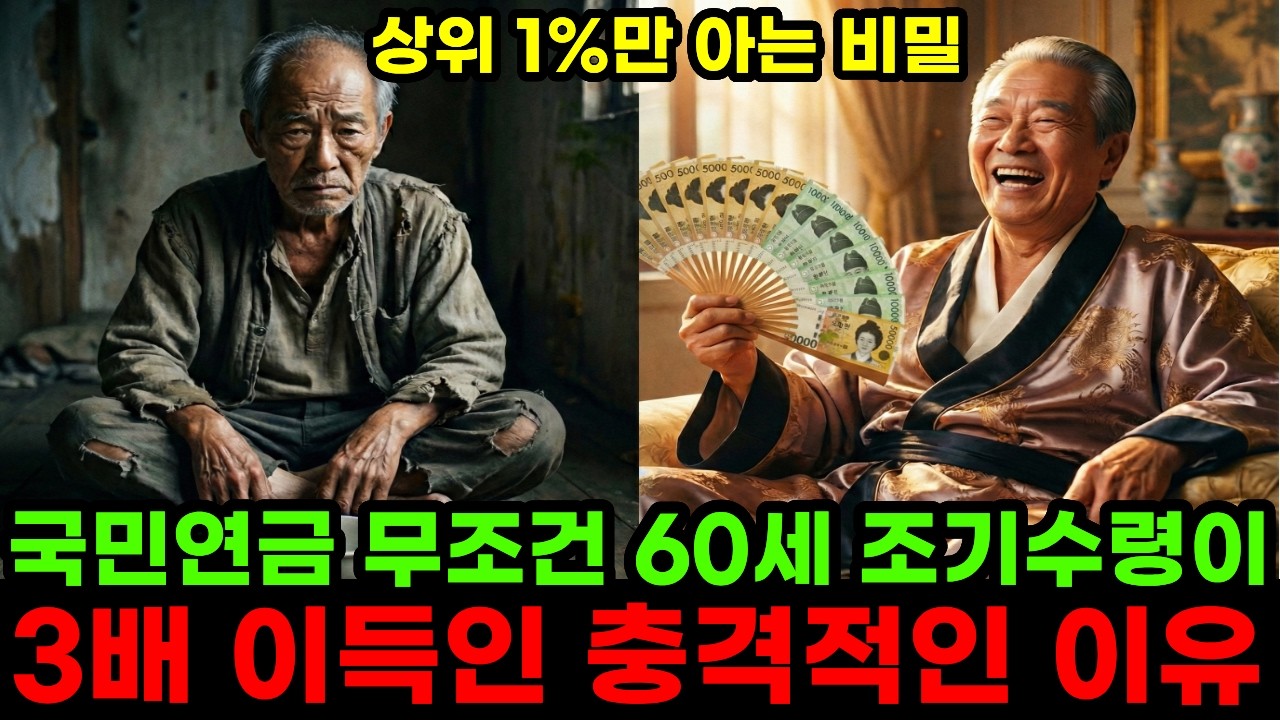 2026년 국민연금 60세 조기수령 30% 손해봐도 빨리 받는게 3배 이득인 충격적인 이유 feat 상위1%만 아는 비밀