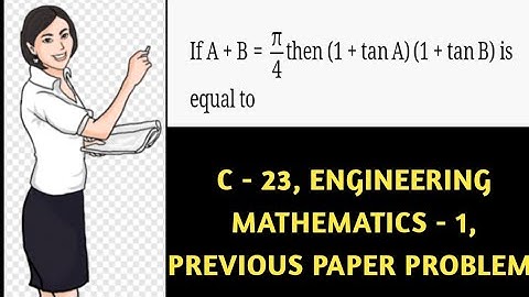 If A+B=π/4, then prove that (1+tanA).(1+tanB) = 2 in Telugu || engineering mathematics 1 || diploma