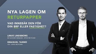 WEBINAR: Nya lagen om returpapper – Vad innebär den för din BRF eller Fastighet?