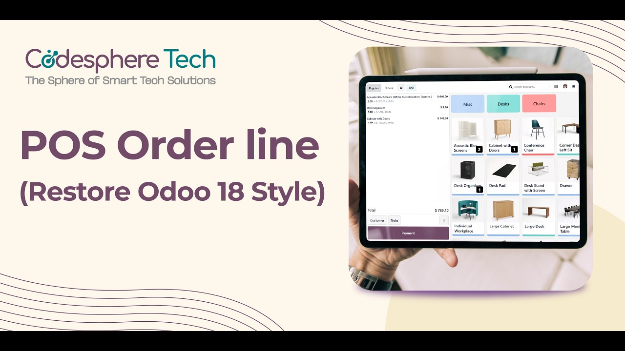 Restore Odoo 18 Style POS Order line in Odoo 19 - YouTube
