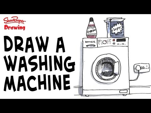 How To Draw Washing Machine | LBA Drawings - YouTube