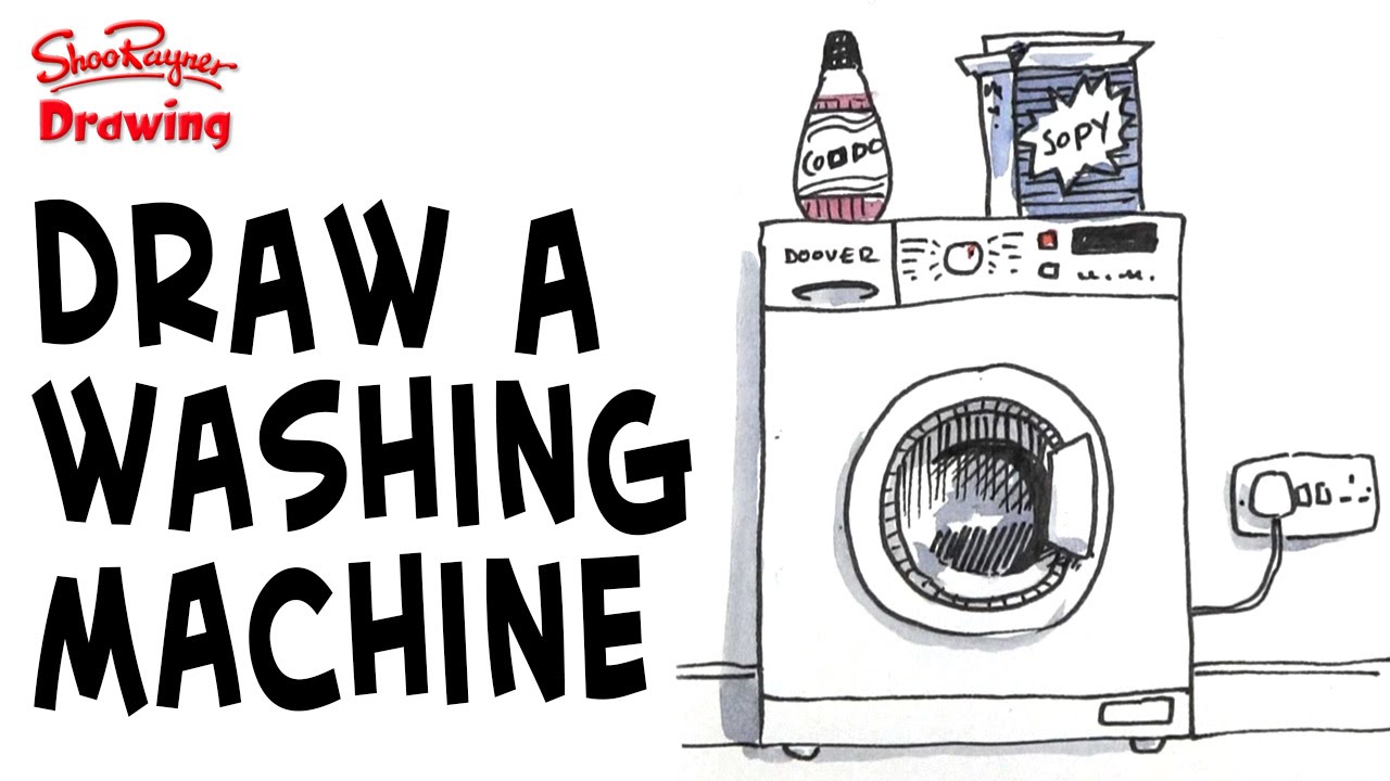 Washing machine vector drawing | Free SVG