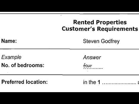 Rented Properties Customer's Requirments Listening Test 5
