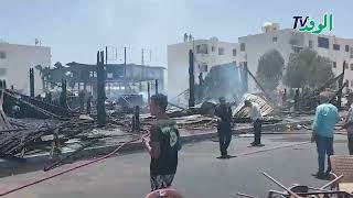 السيطرة على حريق هائل بمدينة شرم الشيخ