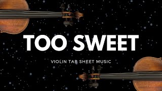 Too Sweet by Hozier - Arranged for violin | Tab tutorial