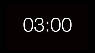 3 Minute Timer - 180 Seconds Countdown (No Copyright)