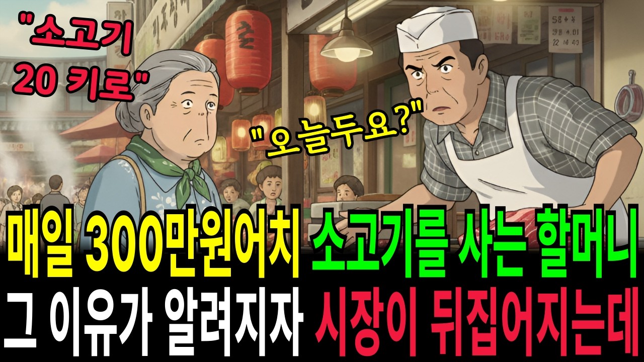 78세 할머니가 매일 새벽 소고기 20키로를 사가는 이유...시장 상인들이 몰래 따라가 본 결과 충격이었습니다 | 30년 전 비밀 | 노숙자 식당 | 눈물없이 볼 수 없는 사연