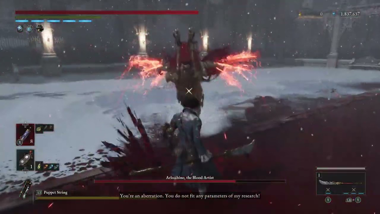 Killing Arlecchino with every weapon #47 (Azure Dragon Crescent Glaive)