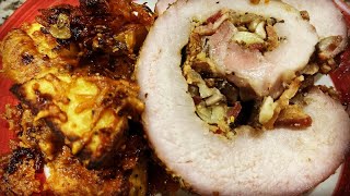 Smoked Pork Loin Stuffed with Bacon, Onion, Garlic, and Mushrooms! Pure Pork Perfection!