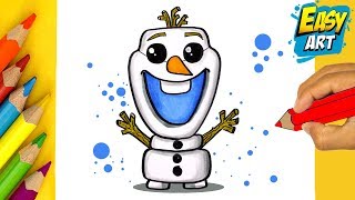 Còmo Dibujar a OLAF Kawaii de FROZEN 2  - Learn to Draw Olaf the Snowman ► cara Menggambar OLAF