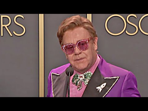 Oscars 2020 Elton John & Bernie Taupin - Winner Speech - Rocketman