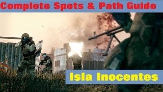 BFBC2 - Complete Spots & Path Guide - Isla Inocentes Deathmatch Map - Battlefield Bad Company 2