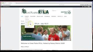 Application Instructions for District 5630 RYLA