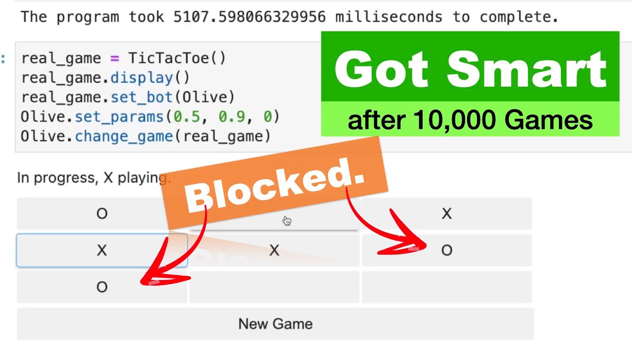 Wired to Learn #4: Reinforcement Learning Bot Understands Tic Tac Toe after 10,000 Games!