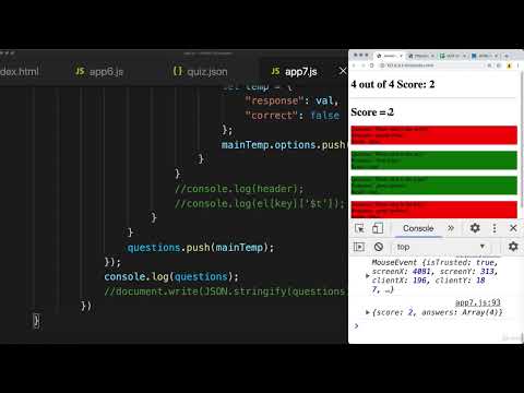 AJAX Dynamic Web Pages 0311 - create a Quiz game using Sheet Data in JavaScript Quiz