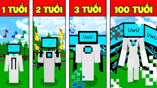 JAYGRAY SÁNG TẠO GIA ĐÌNH TITAN COMPUTER MAN TỪ 1 TUỔI ĐẾN 100 TUỔI TRONG MINECRAFT*SKIBIDI TOILET