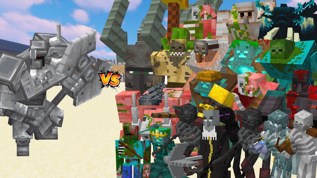 FERROUS WROUGHTNAUT VS ALL MUTANT MOBS – MINECRAFT MOBS BATTLE - YouTube