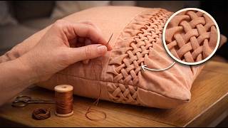 DIY Lattice Smocked Pillow Case Mindful Hand Sewing