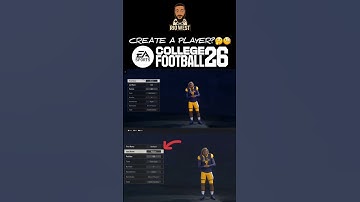 HOW TO CREATE A PLAYER IN COLLEGE FOOTBALL 26❓️🤔🧐 FULL VIDEO☝🏼#easports #collegefootball #fyp #cfb26