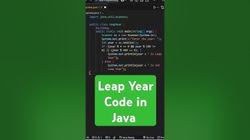 Is It a Leap Year? Java Explained in 60 Seconds! #coding #shorts #java