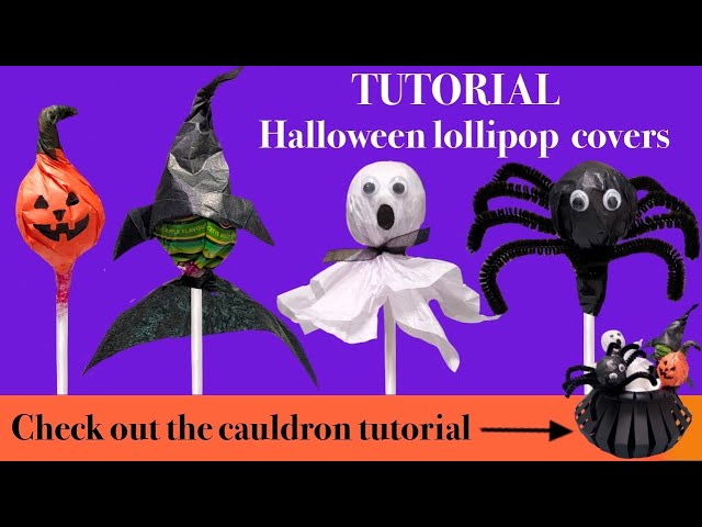 🧙♀️🕷👻🎃 TUTORIAL How to make lollipop sucker covers for Halloween treat EASY DIY #halloween #craft - YouTube perfect-free-halloween-lollipop-covers-perfect-for-trick-or-treat-bags