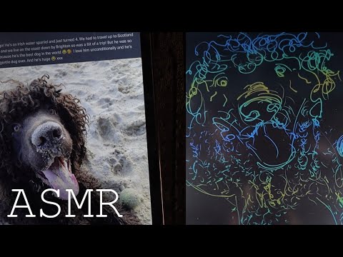 ASMR *badly* Drawing your pets 🐶😻 using my nails 💅 (🎧 soft spoken, tapping, drawing)
