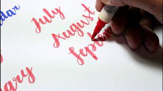 Handwriting practice Day 28 | English cursive handwriting practice (Calligraphy by Brush pen)