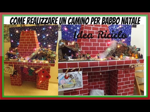 Decorazioni di Natale - Come costruire un camino con cartone di riciclo