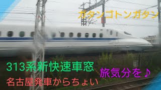 【車窓】〜313系新快速〜名古屋発車から新幹線と並走区間終わりまで〜