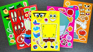 [🧽Paper DIY🧽] OMG! SpongeBob Sticker Book Makeover 🌊✨ The Result Is AMAZING! 😱 So Satisfying! ASMR screenshot 5