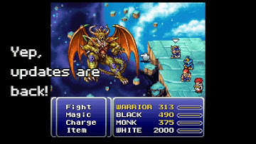 Original Final Fantasy I cast, remade in FF6 style on GameMaker Studio 2