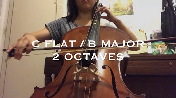 Cb/B Major Scale 2 Octaves on the Cello