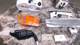 Stihl 020AV Vintage 32cc Top Handle Chainsaw. Starting, running and overview.