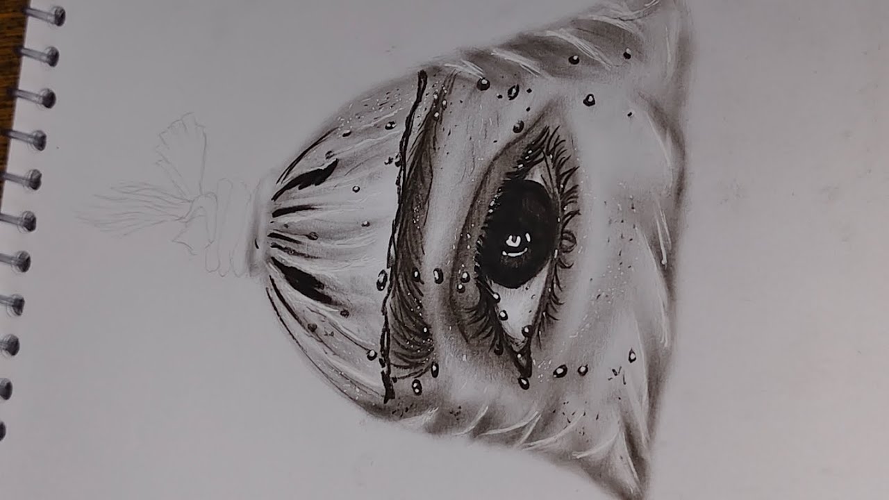 Eye drawing. (Vampire, human and siren) 